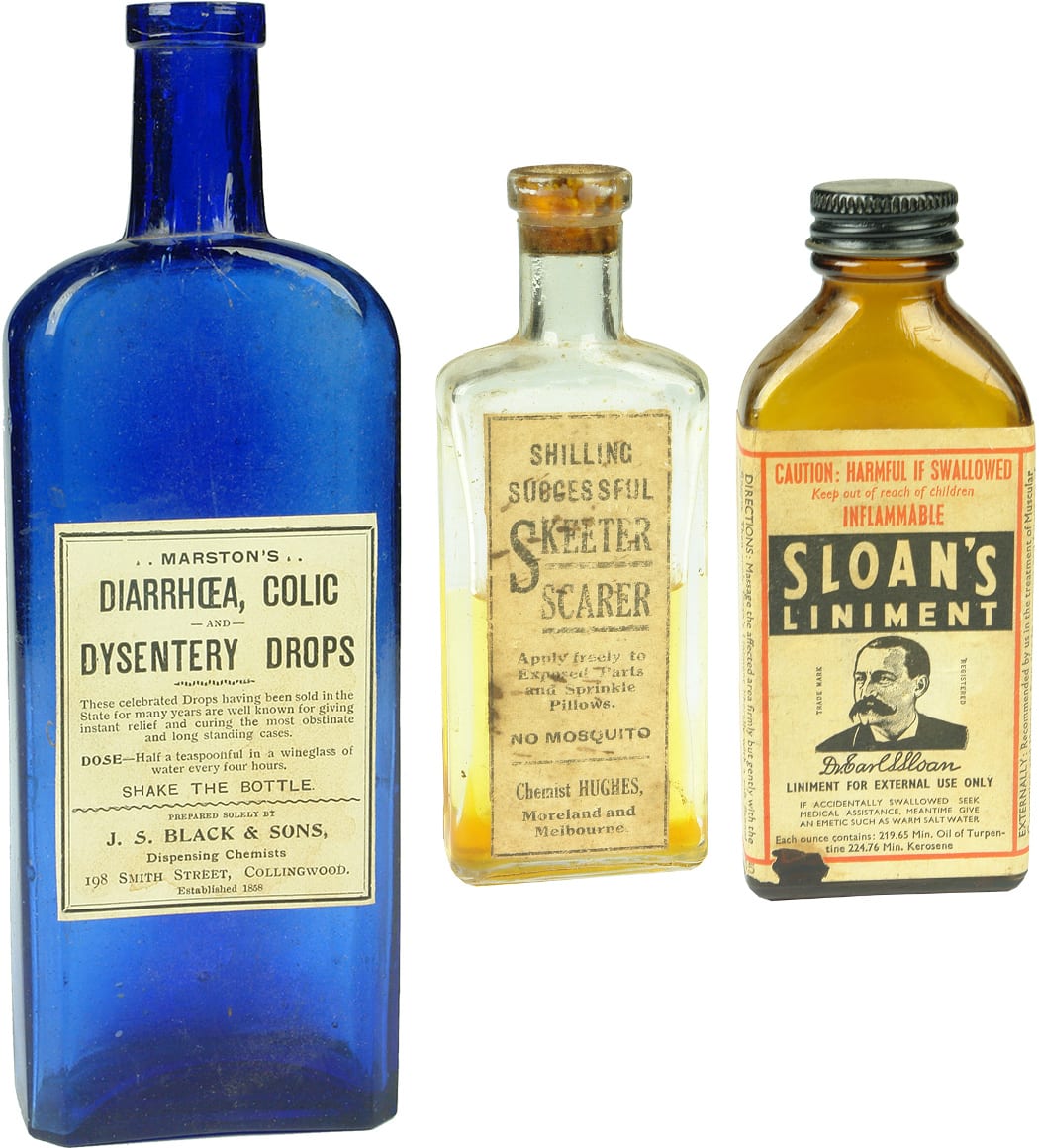 Old Labelled Medicine Bottles