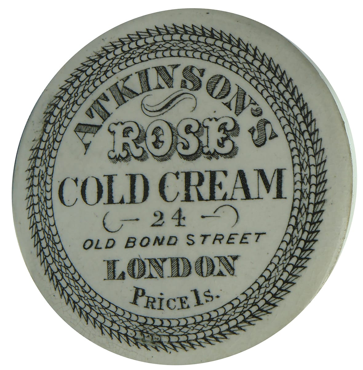 Atkinsons Rose Cold Cream Pot Lid