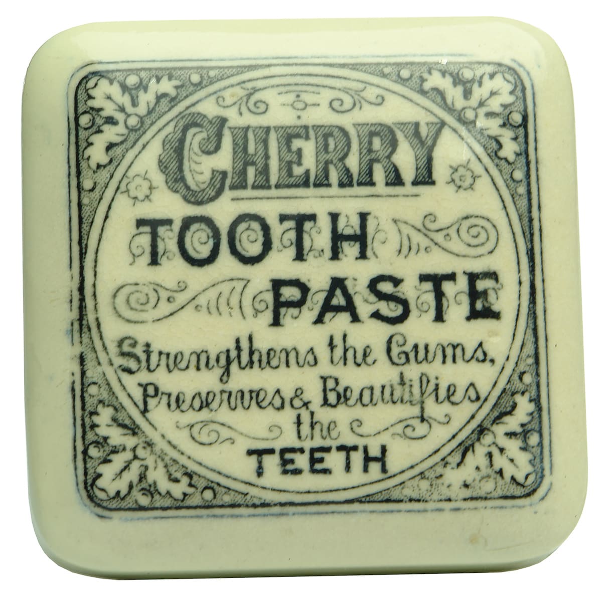 Cherry Tooth Paste Square Pot Lid