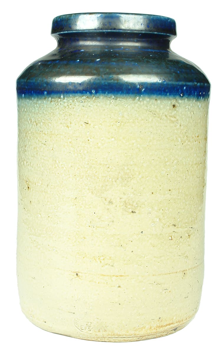 Bendigo Pottery Blue Top Bung Jar