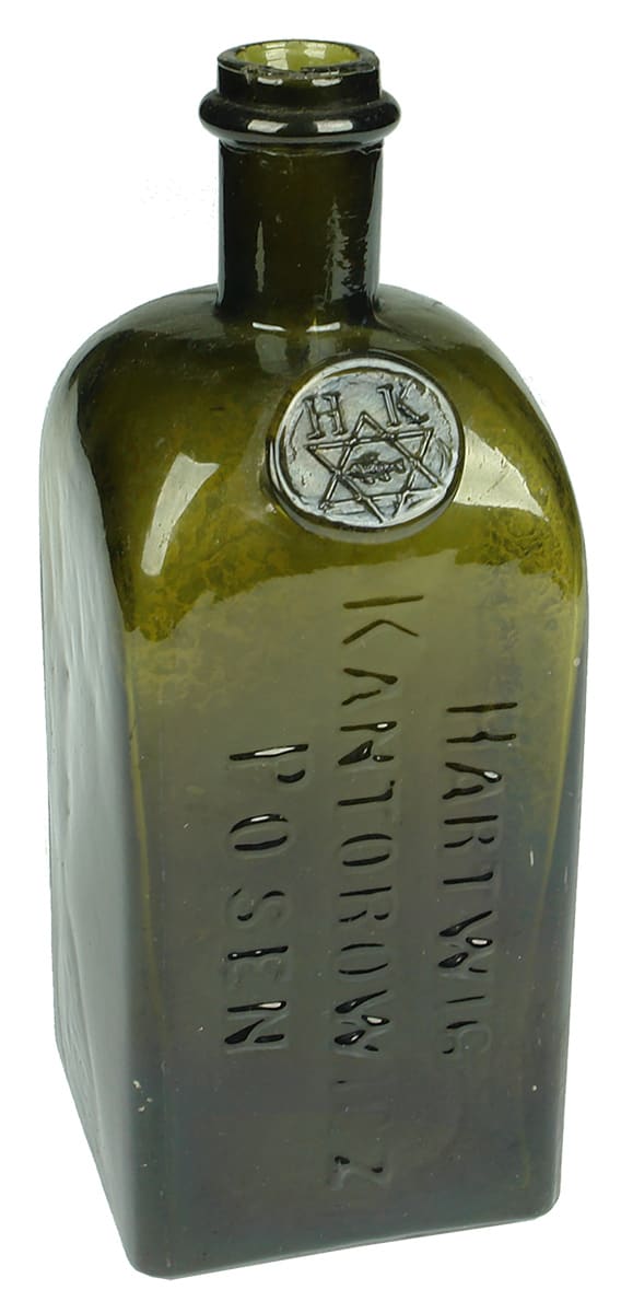 Hartwig Kantoworicz Berlin Antique Glass Bottle