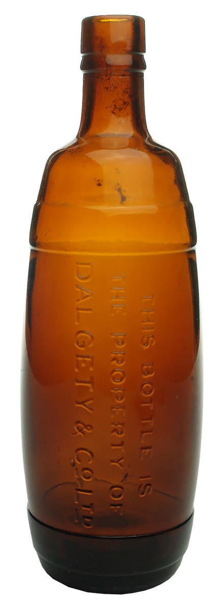 Dalgety Amber Glass Rum Bottle