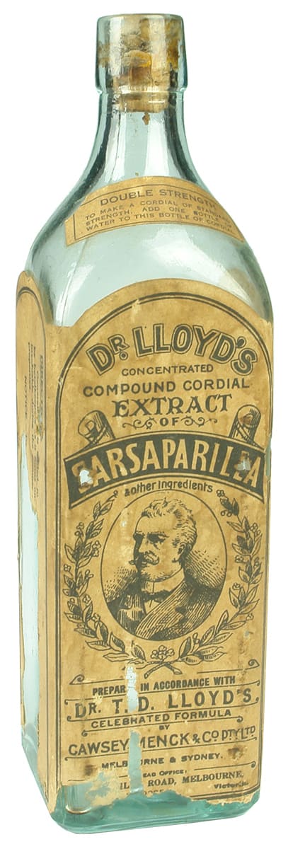 Cawsey Menck Melbourne Lloyd's Sarsaparilla Bottle