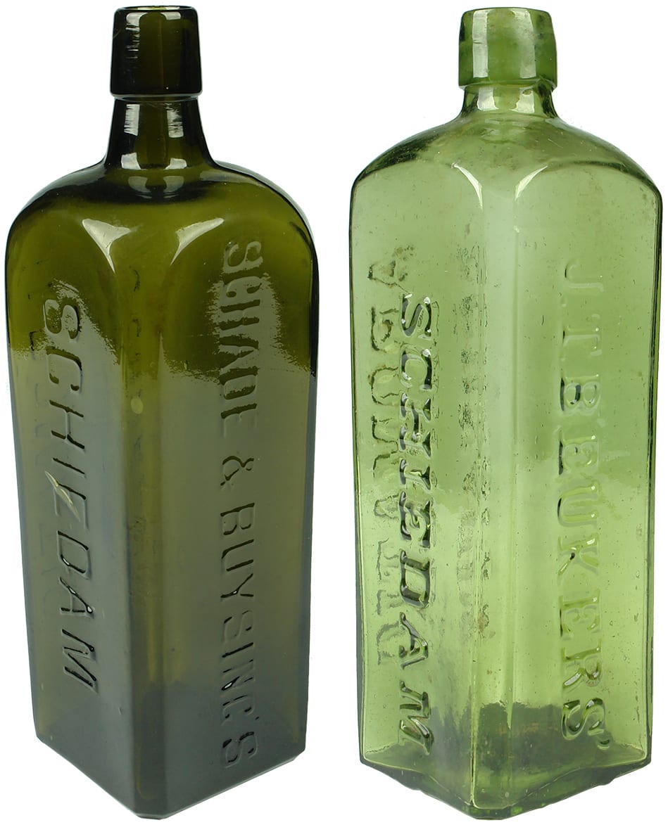 Old Antique Schnapps Bottles