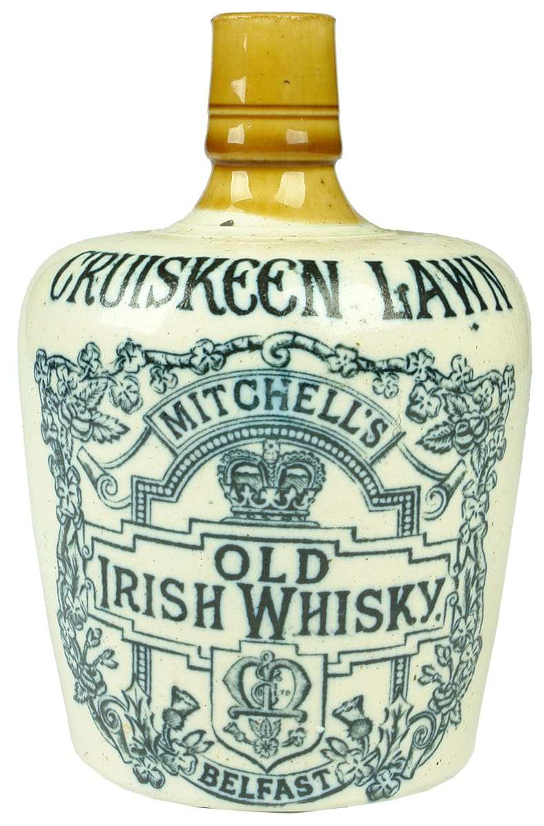 Mitchell's Old Irish Whisky Belfast Antique Stoneware Jug