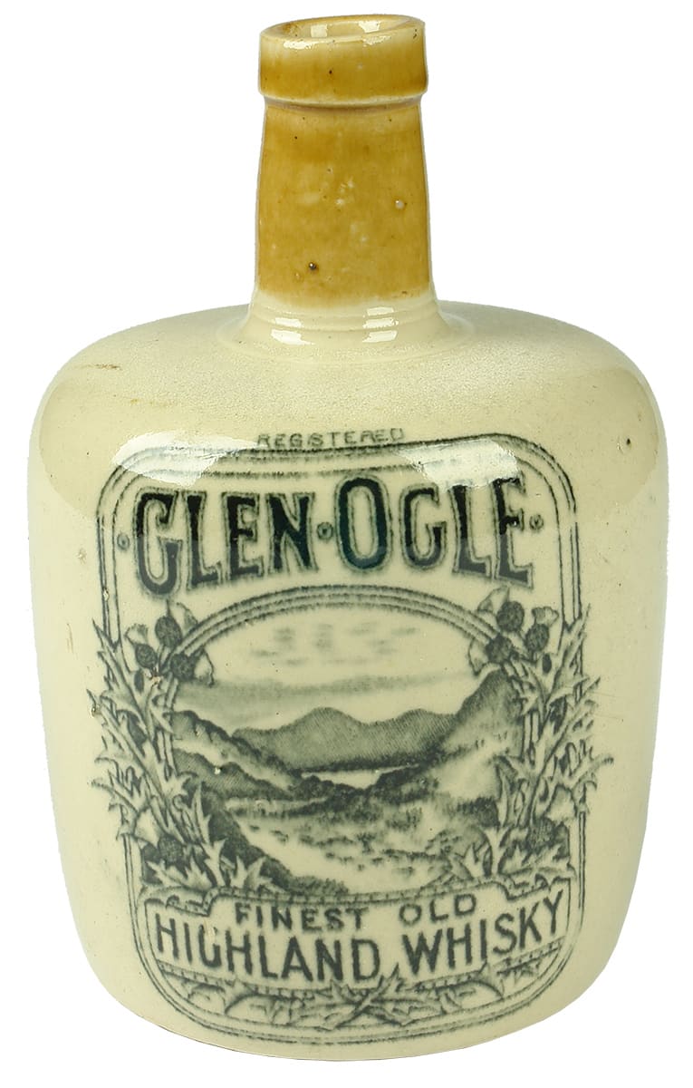 Glen Ogle Old Highland Whisky Stoneware Jug