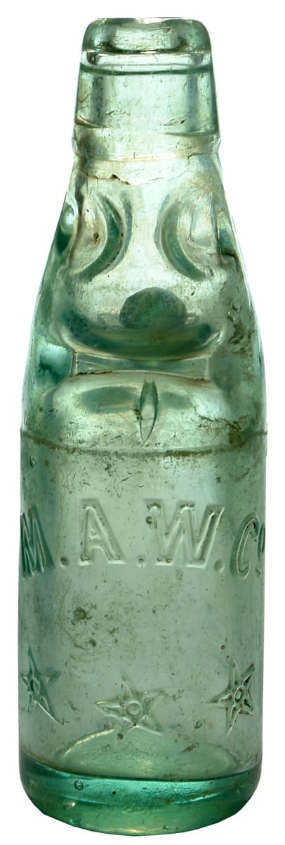 Menzies MAW Aerated Water Codd Marble Bottle