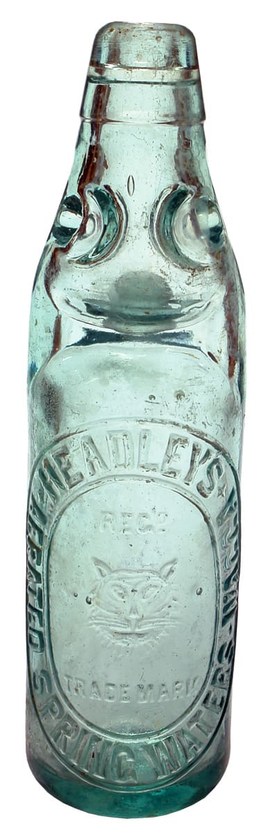 Headley's Wagga Cats head Codd Bottle