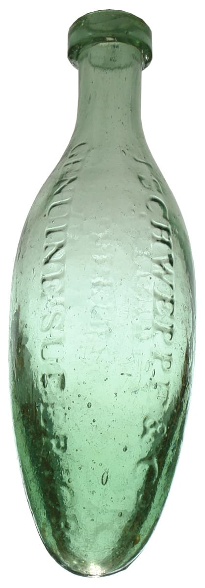 Schweppe Berners Oxford Green Torpedo Bottle