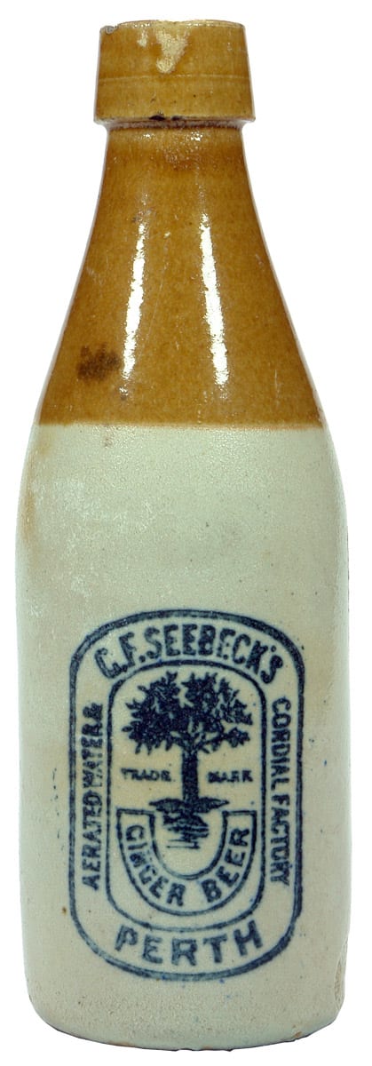 Seebeck Tree Perth Stoneware GInger Beer Bottle