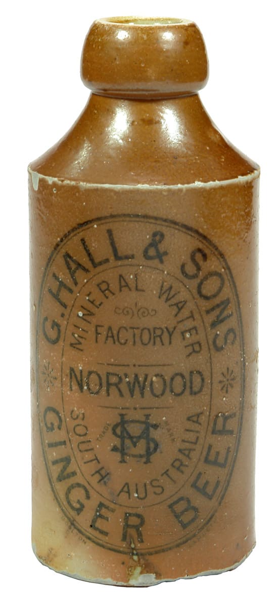 Hall Sons Norwood Stoneware Ginger Beer Bottle
