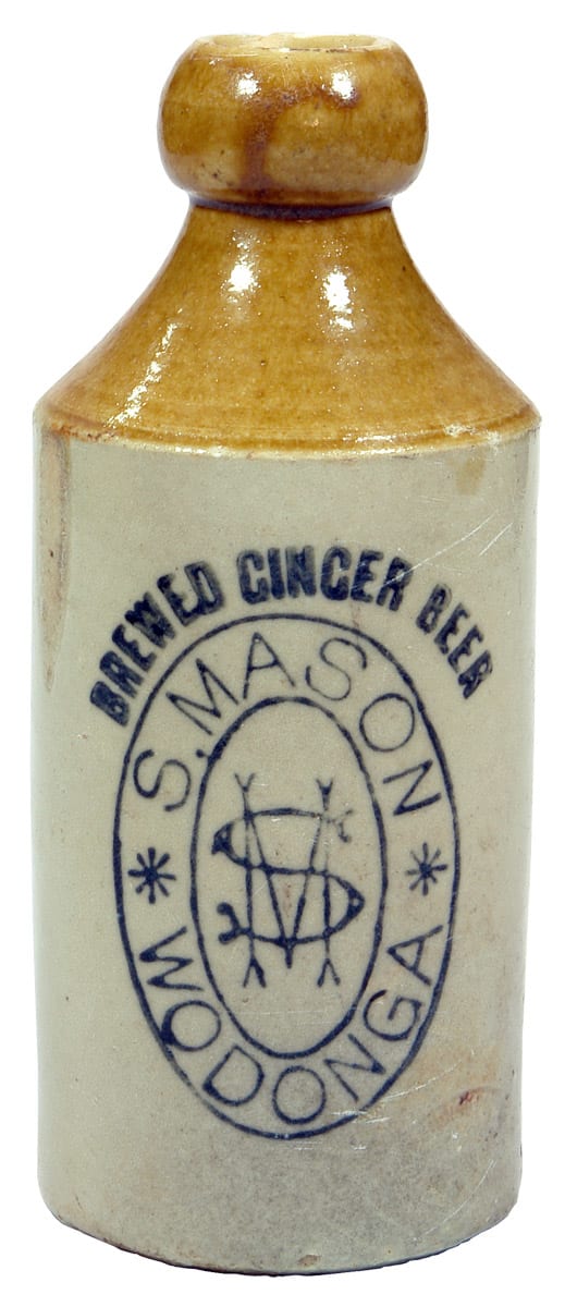 Mason Wodonga Brewed Ginger Beer Stone Bottle