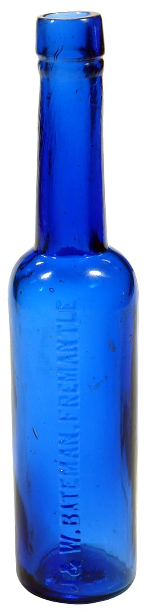Bateman Fremantle Blue Castor Oil Bottle