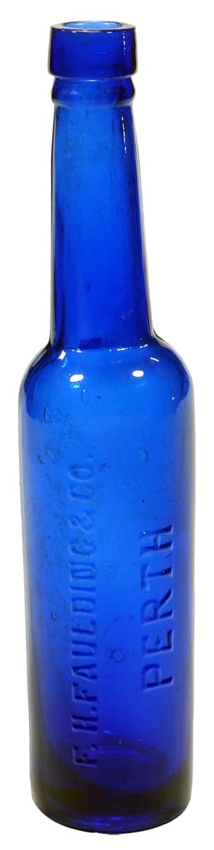 Faulding Perth Cobalt Blue Castor Oil Bottle