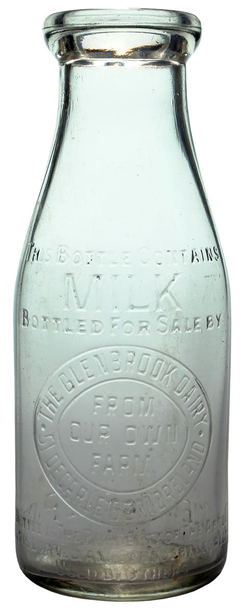 Glenbrook Dairy DeCarle Moreland Pint Milk Bottle