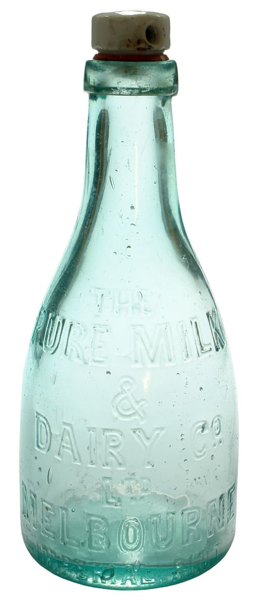 Pure Milk Dairy Melbourne Imperial Pint Bottle