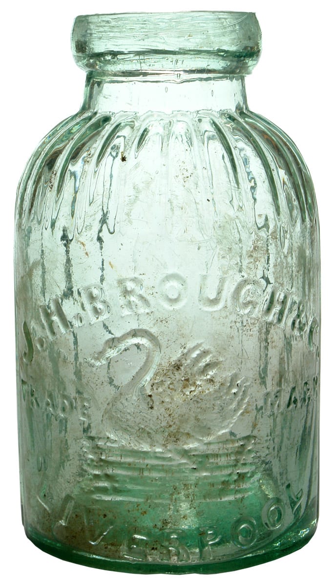 Brough Liverpool Swan Glass Salt Jar