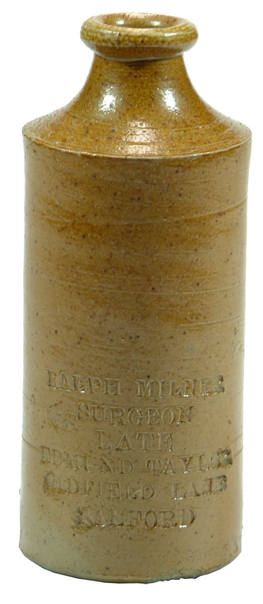 Ralph Milner Surgeon Taylor Salford Stoneware Bottle