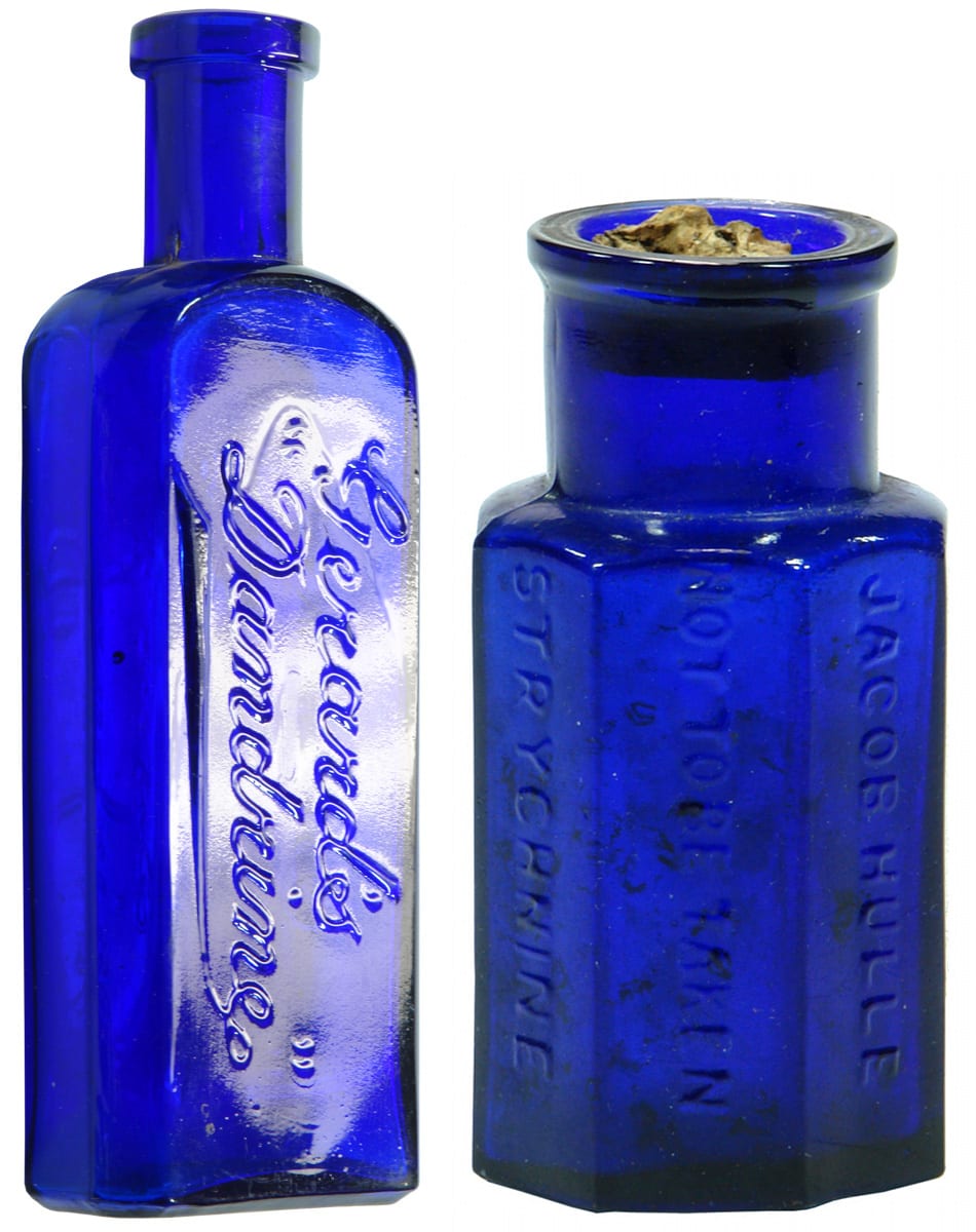 Cobalt Blue Gerrard's Dandrine Jacob Hulle Bottles