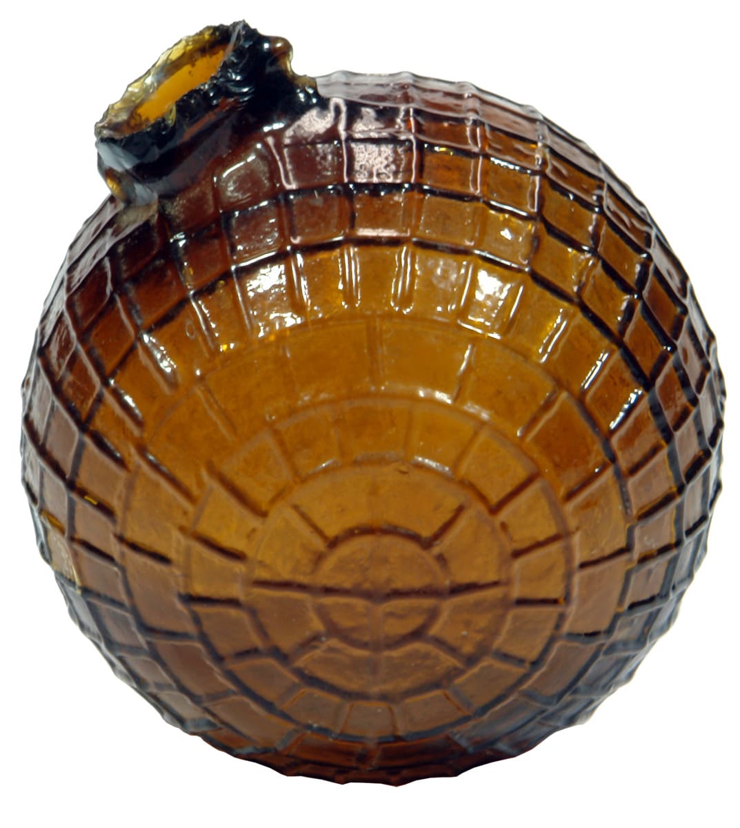 Amber Glass Lattice Target Ball