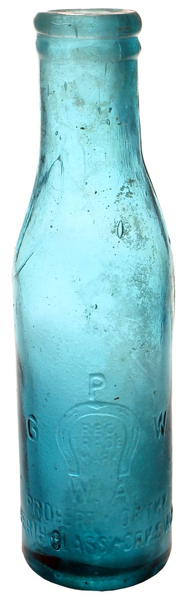 Perth Glassworks Chutney Aqua Glass Bottle