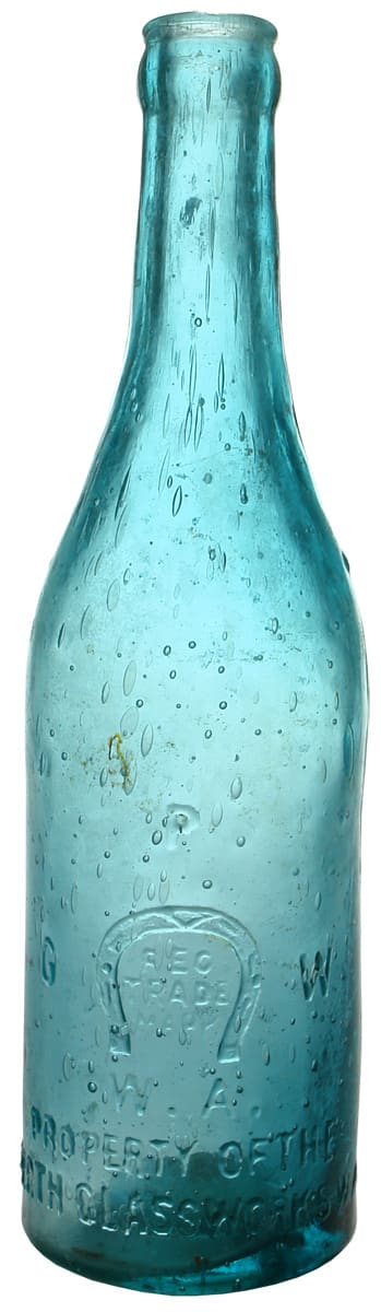 Perth Glass Works Crown Seal Bottle