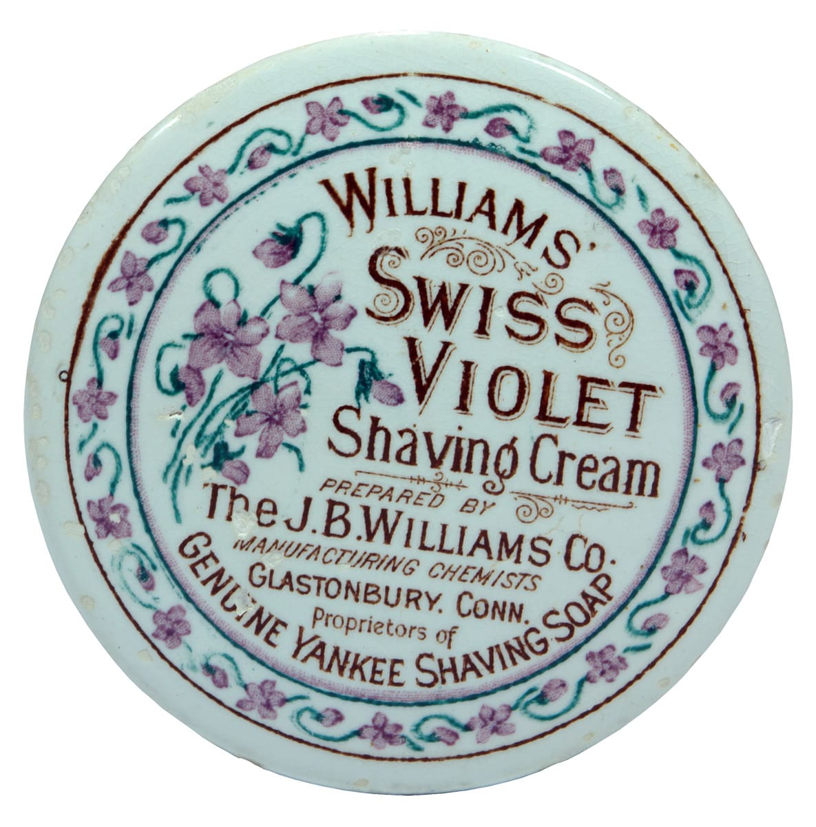 Williams Swiss Violet Shaving Cream Pot Lid