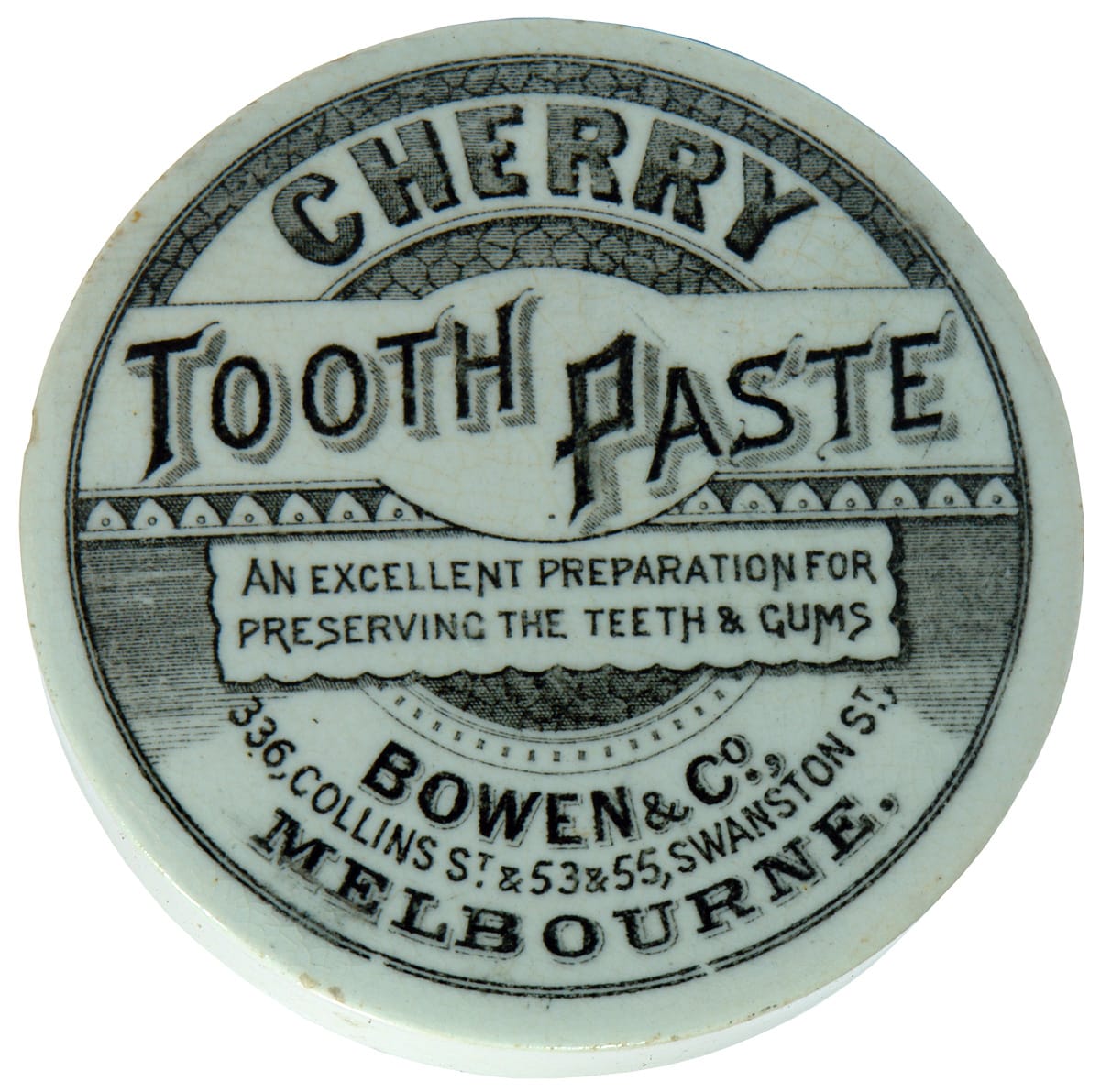Bowen Cherry Tooth Paste Melbourne Pot Lid