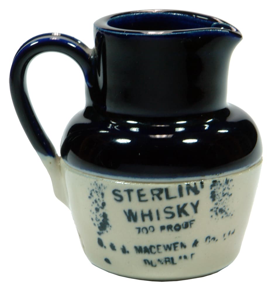 Sterlini Whisky Macewen Miniature Advertising Water Jug