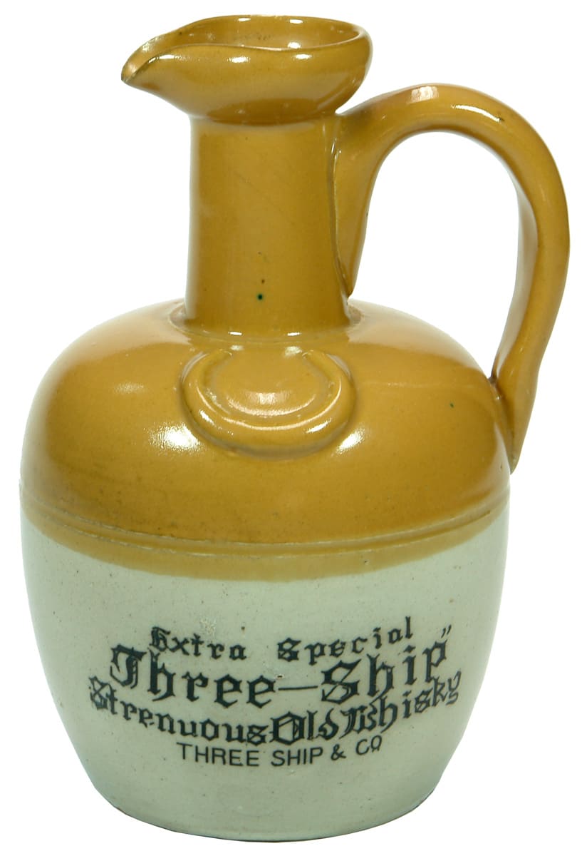 Extra Special Three Ship Strenuous Old Whisky Jug