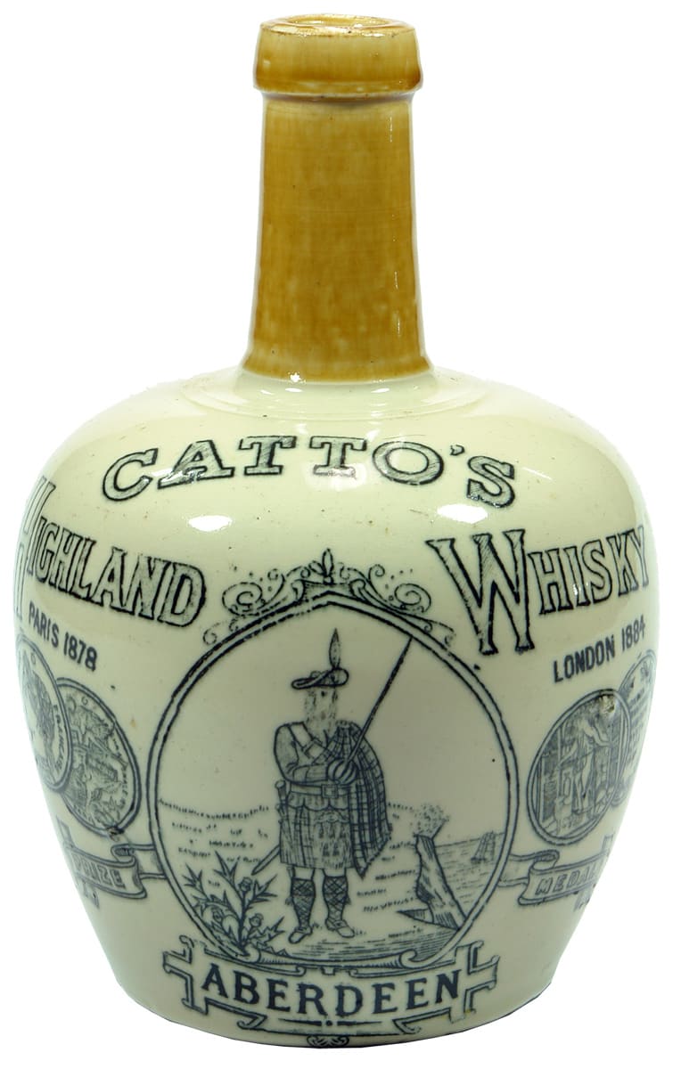 Catto's Highland Whisky Scotsman Stoneware Jug