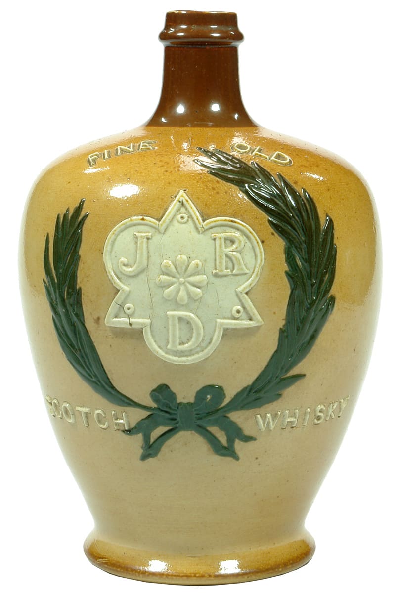 JRD John Robertson Dundee Salt Glaze Whisky Jug