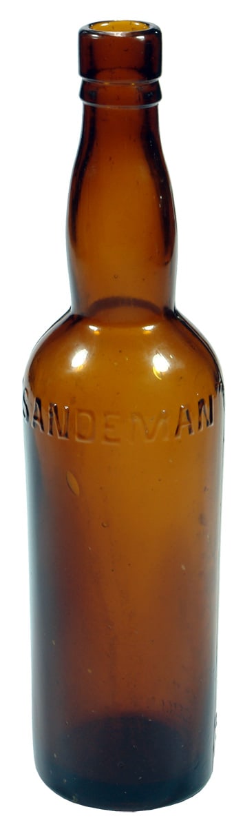 Sandeman Sydney Amber Glass Wine Bottle