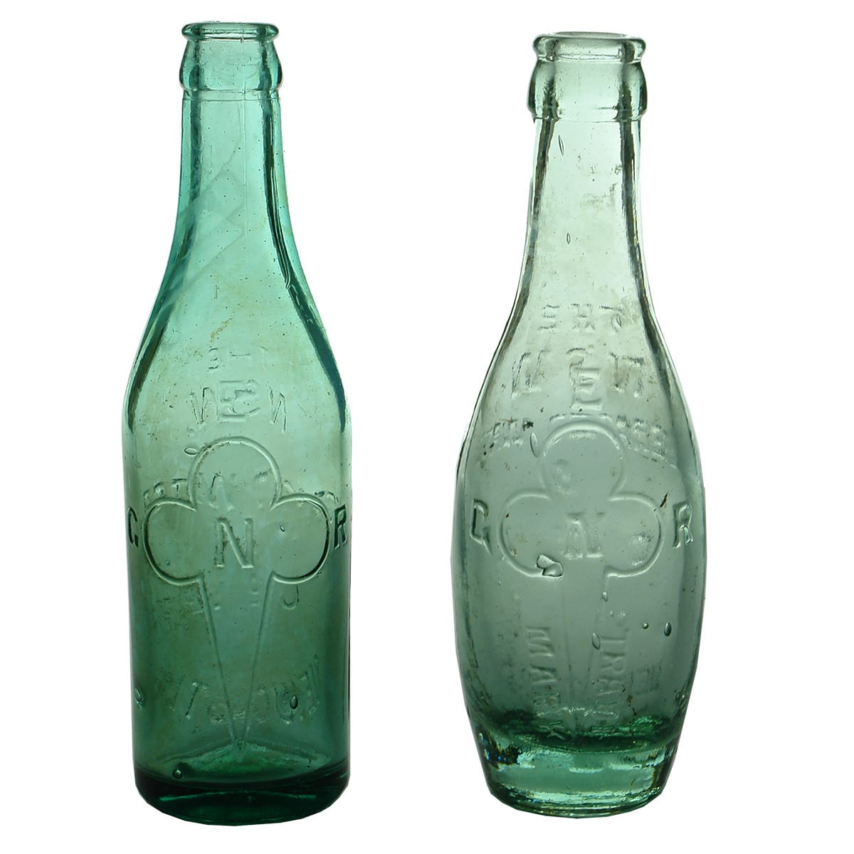 Pair of Crown Seals. N. S. W. Aerated Water & C. Co Ltd., Newcastle. 10 oz Champagne & 6 oz Skittle. (New South Wales)