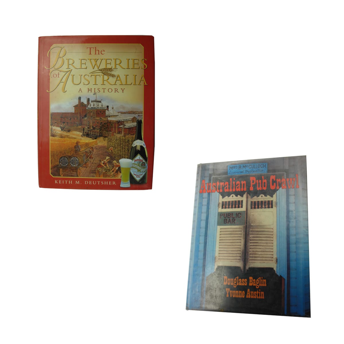 Two Books. The Breweries of Australia, Deutsher and Australian Pub Crawl, Baglin & Austin.