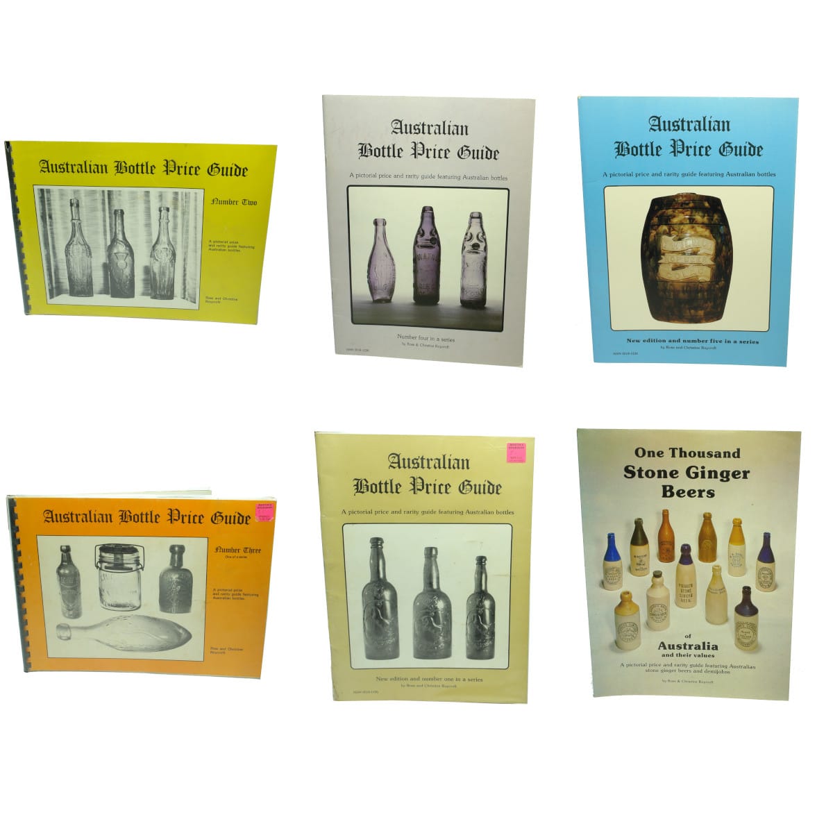 6 Ross & Christine Roycroft Books: 5 editions of Australian Bottle Price Guides; One Thousand Stone Ginger Beers.