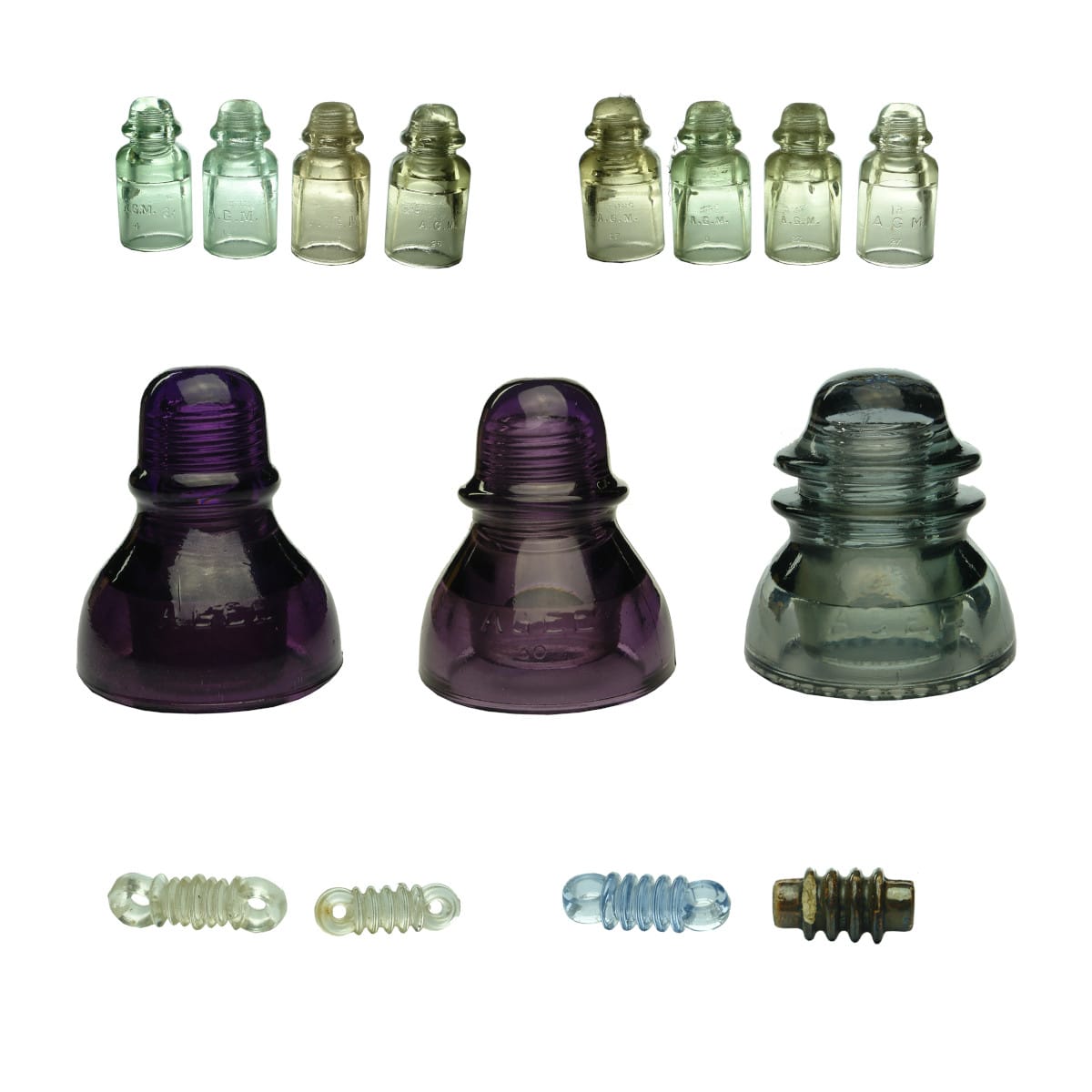 15 Insulators. 8 x CD430. CD490 Type 1 & Type 3. Grey CD154. Four radio strain insulators.