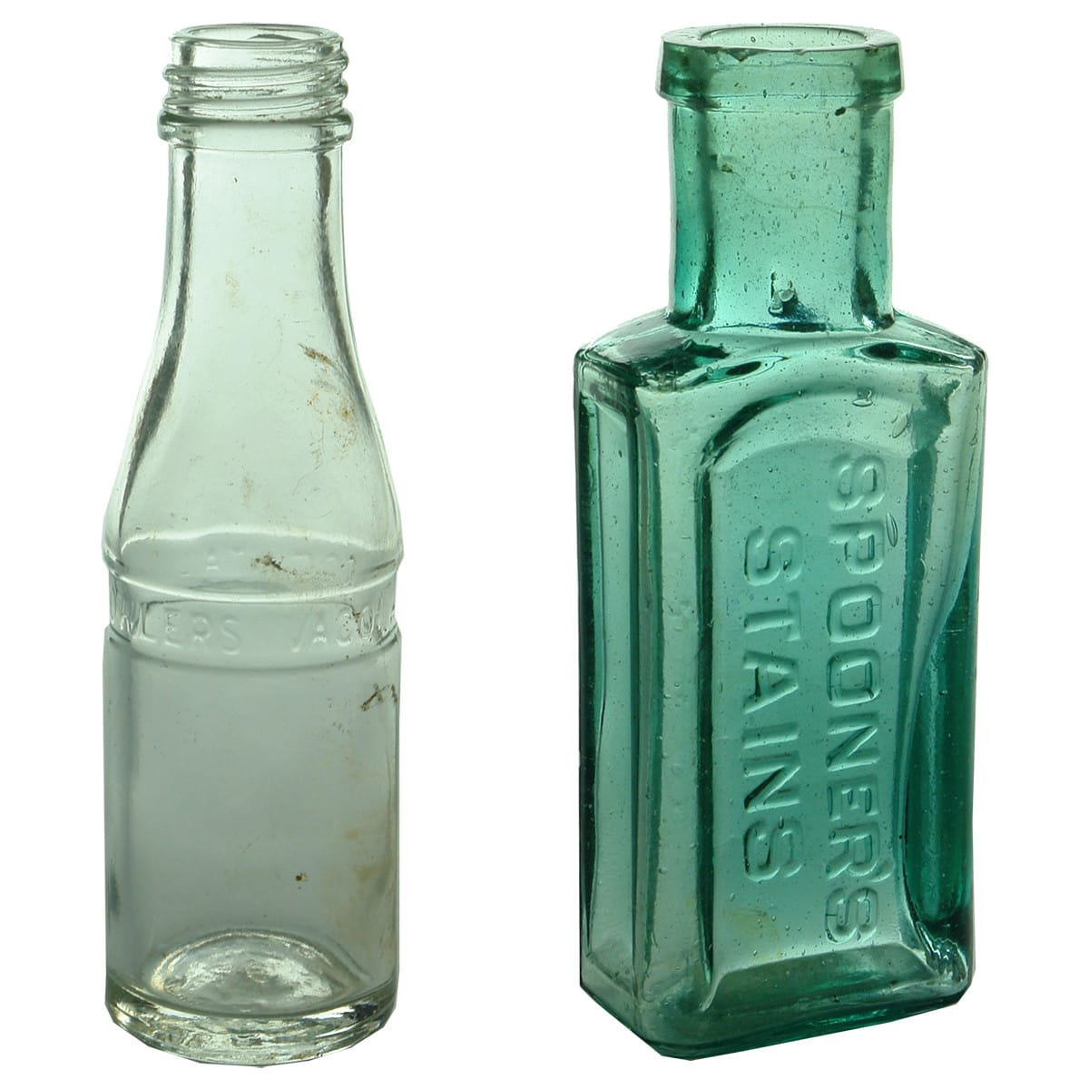 Miscellaneous. Fowlers Vacola Cocktail screw top bottle; Spooner's Stains.