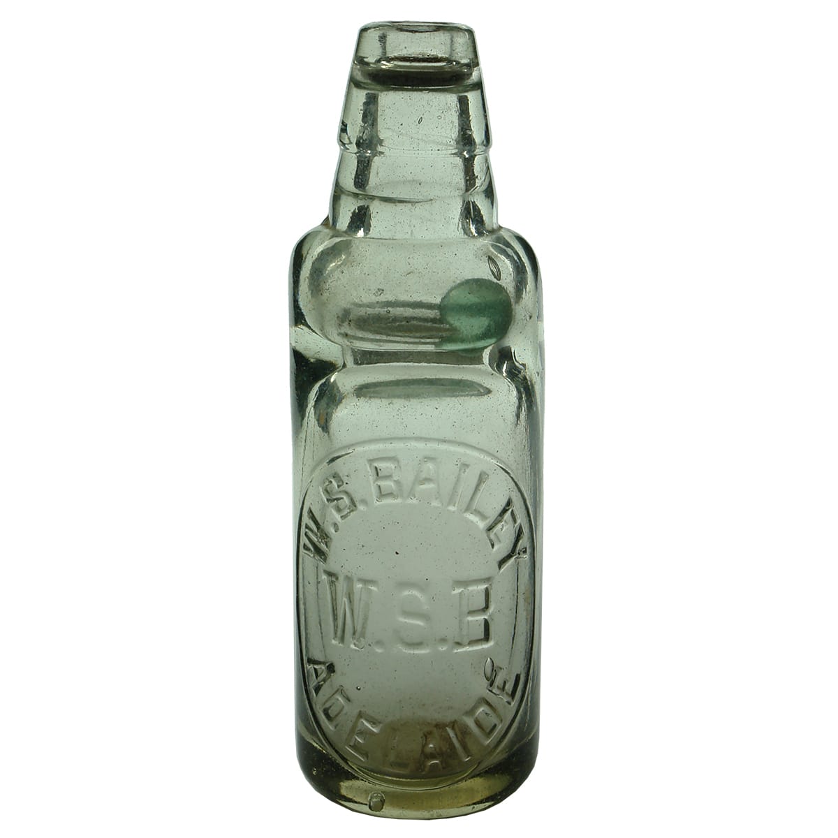 Codd. W. S. Bailey, Adelaide, W. S. B. All Way Pour. Clear. 6 oz. (South Australia)