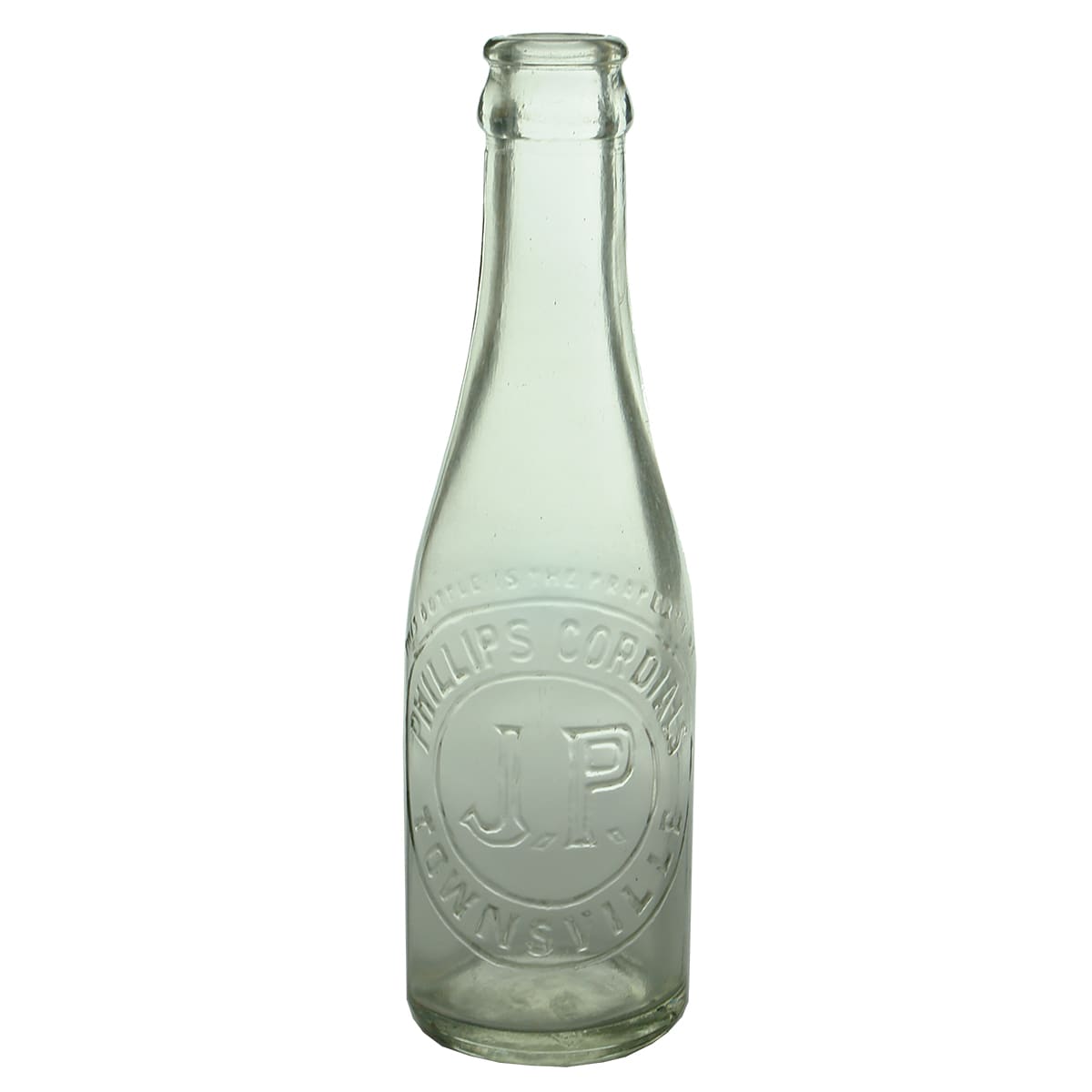 Crown Seal. Phillips Cordials, Townsville. Champagne. Clear. 6 oz. (Queensland)