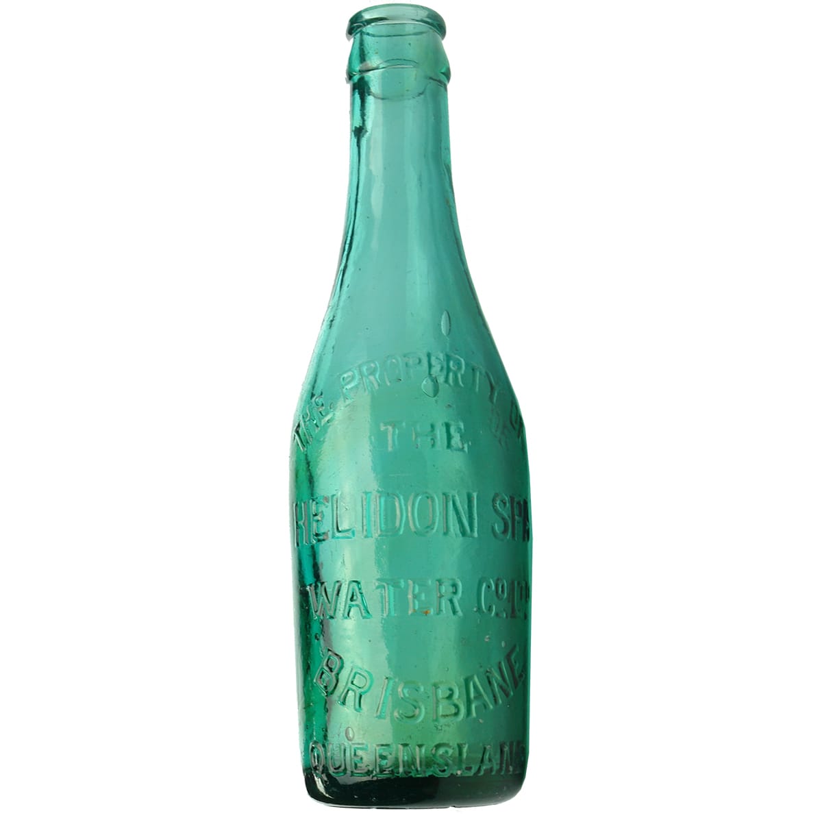 Crown Seal. The Helidon Spa Water Co Ltd., Brisbane. Champagne. Pale Green. Spun top. 6 oz. (Queensland)