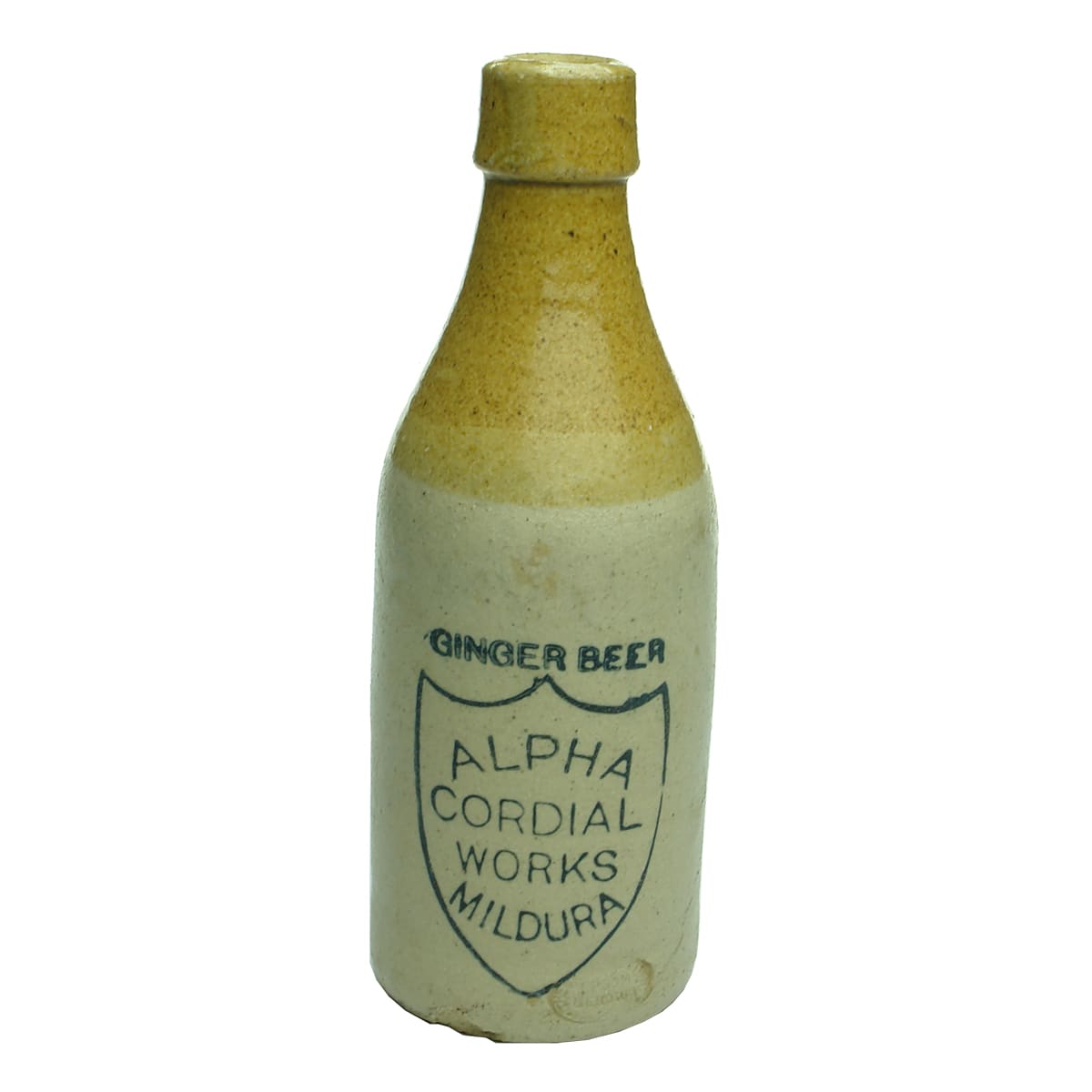 Ginger Beer. Alpha Cordial Works. Mildura. Tan Top. 10 oz. (Victoria)