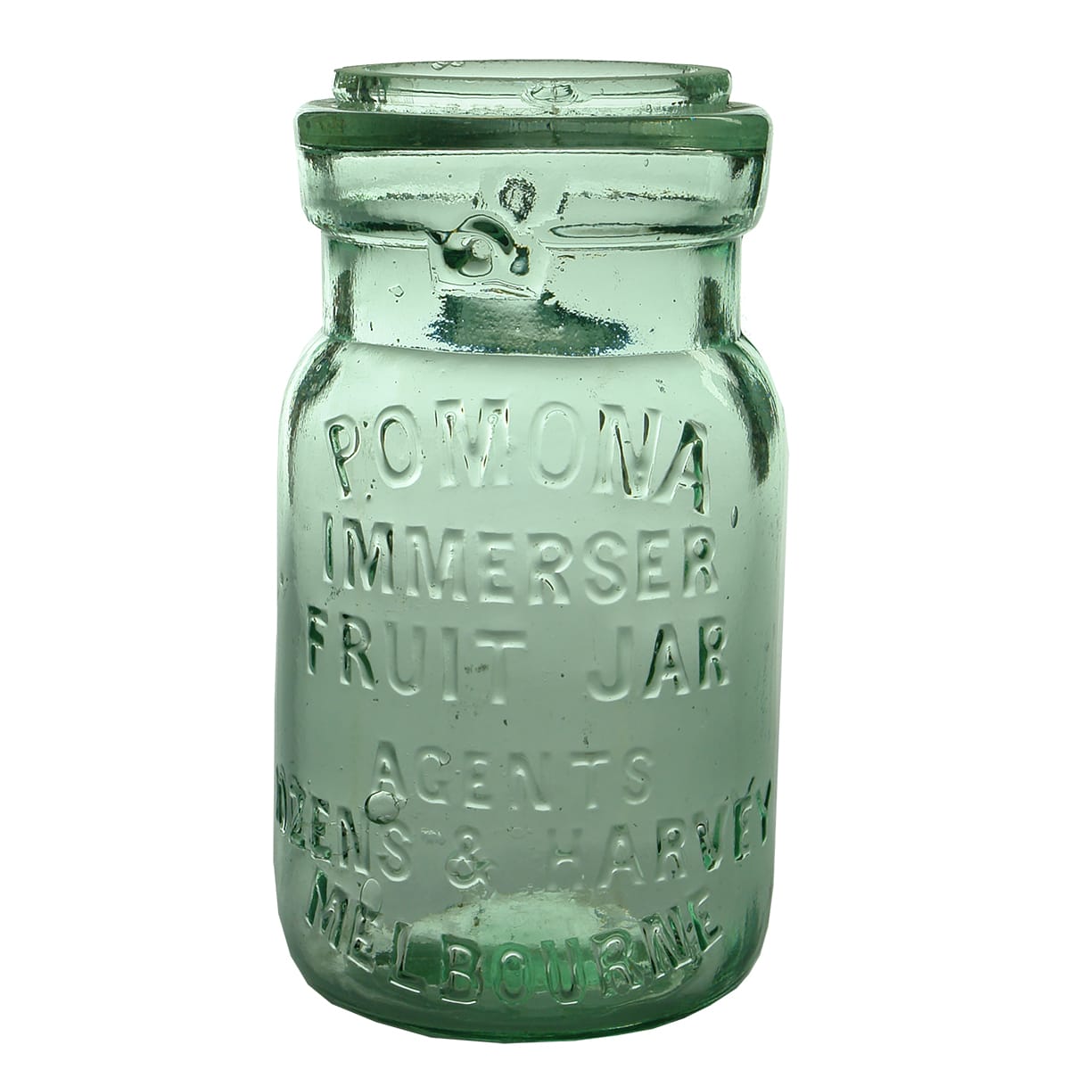 Fruit Jar. Cozens & Harvey, Pomona Immerser, Melbourne. Pint size. (Victoria)