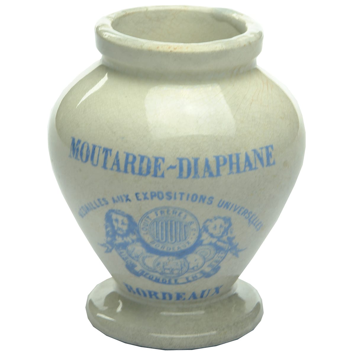 Mustard. Louit Freres & Co., Bordeaux, Moutarde Diaphane. Blue Print. (France)