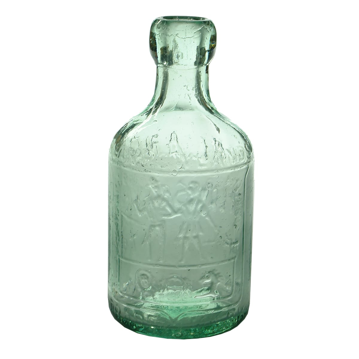 Dump Soda. Rowlands, Ballarat & Melbourne. Aqua. Blob top. 10 oz. (Victoria)