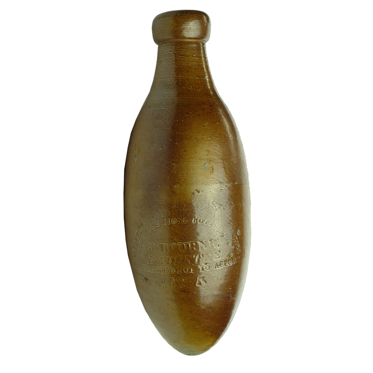 Torpedo. Impressed Stoneware. Bourne, Patentee. EX5.