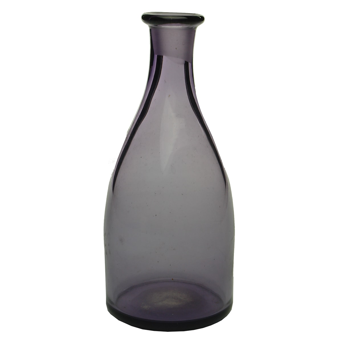 Early Glass. Small amethyst Georgian decanter.