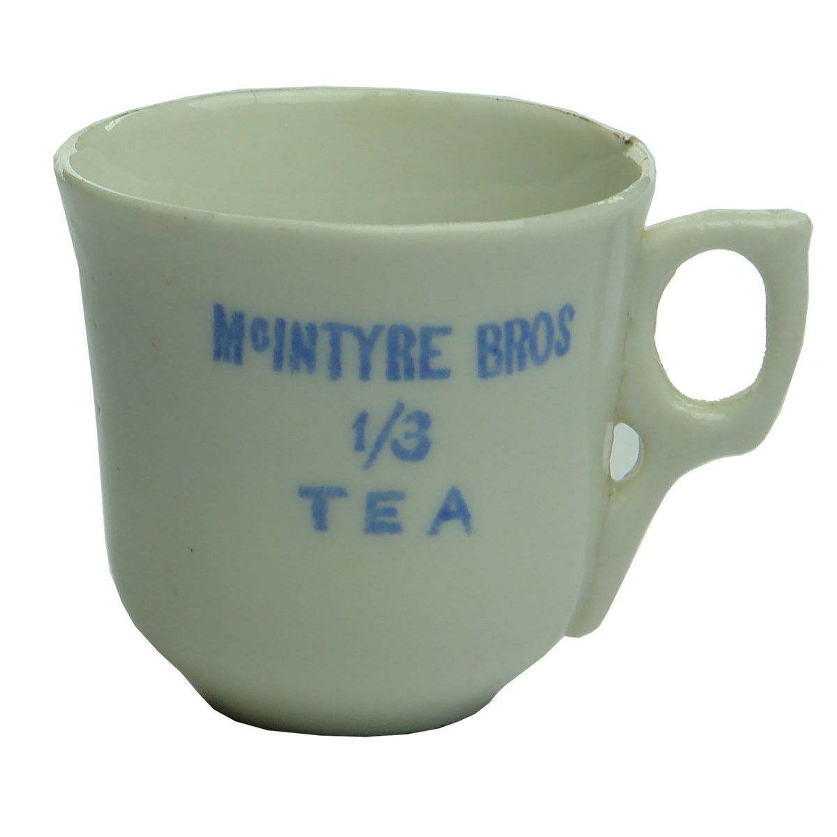 Advertising Dolls Cup. McIntyre Bros 1/3 Tea. (Victoria)