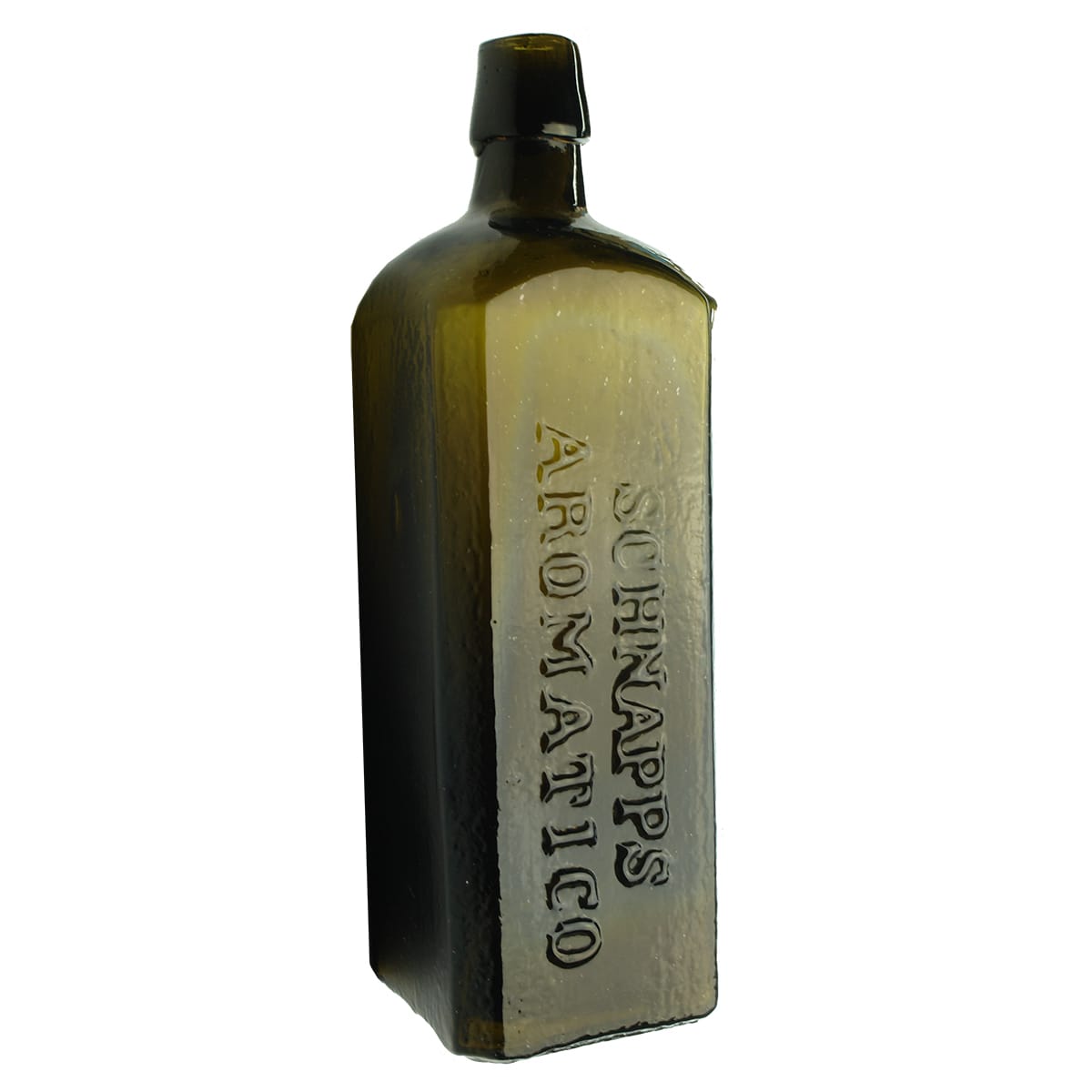 Schnapps. Schnapps Aromatico, Schiedam. Black. 26 oz.