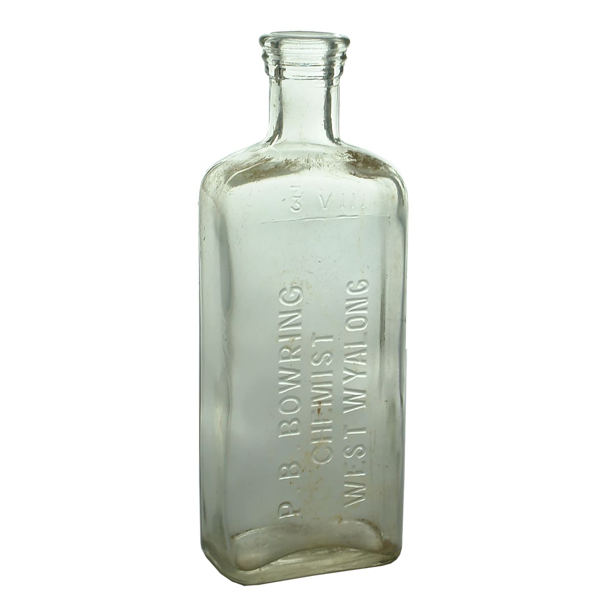 Chemist. P. B. Bowring, West Wyalong. Clear. 8 oz. (New South Wales)